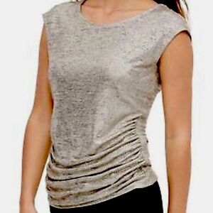 Sz L Calvin Klein Gold Metallic Knit Top